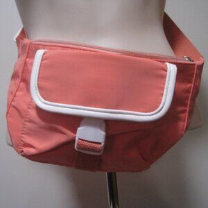 Target SO Colorblock Clip-Front Zipper Top & Back Pockets Fanny Pack Peach White